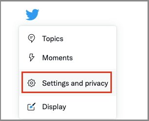 Twitter 中的设置和隐私选项